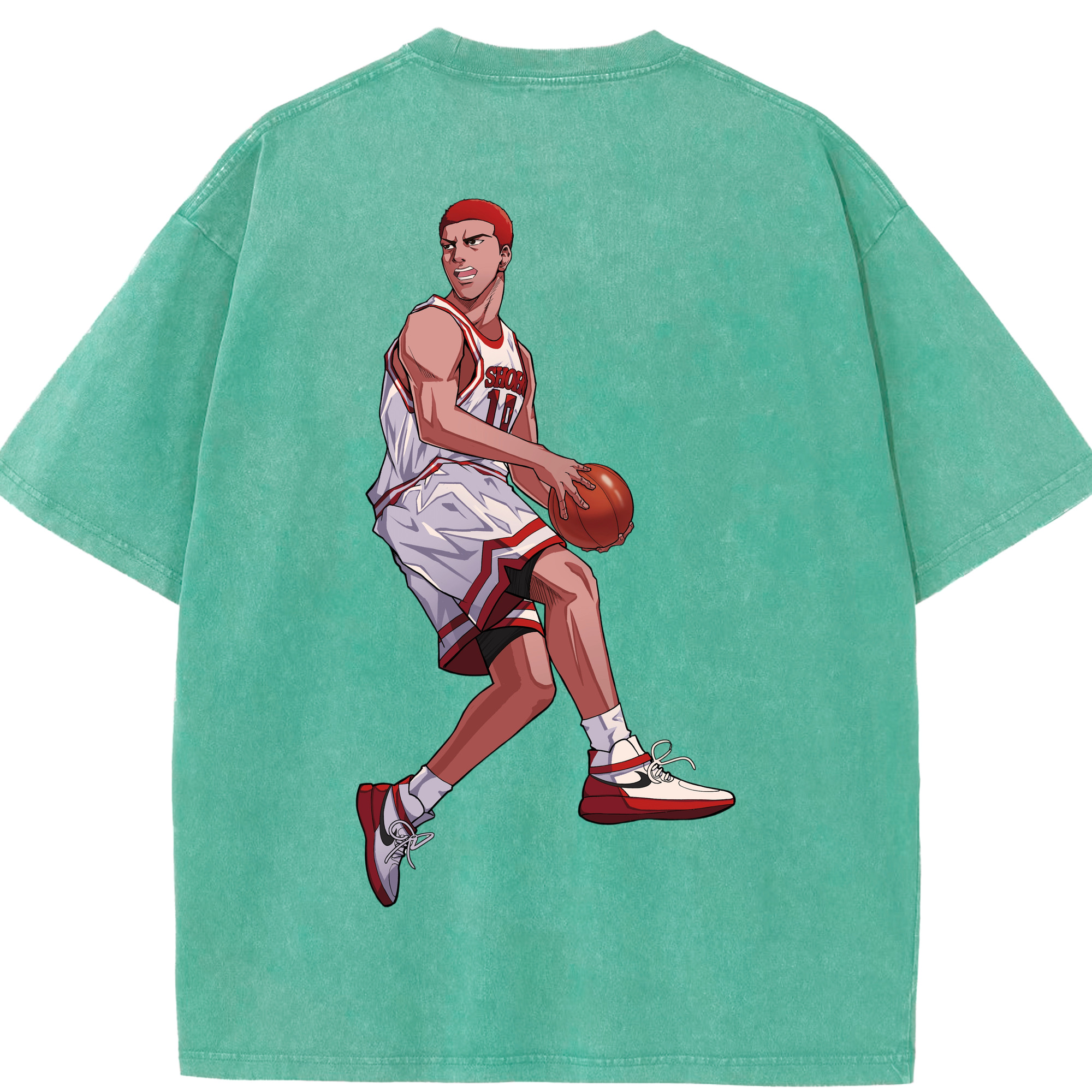 （画像用） SLAM DUNK／スラムダンク 綿100% ヴィンテージ風 半袖Tシャツ（背面プリント）